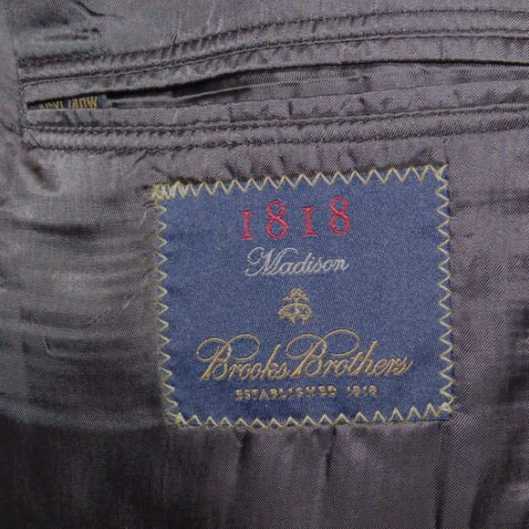 Brooks Brothers 1818 Madison Saxxon Gray Herringbone Two Button Suit 46XL - Picture 14 of 14